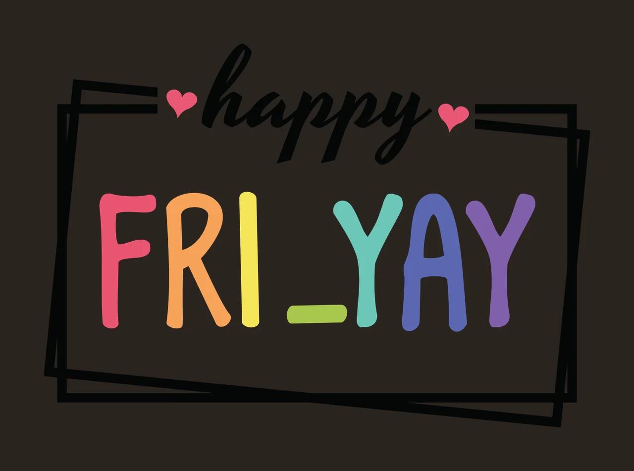 Happy Fri Yay Text Inside Rectangular Frame contrast preview thumbnail