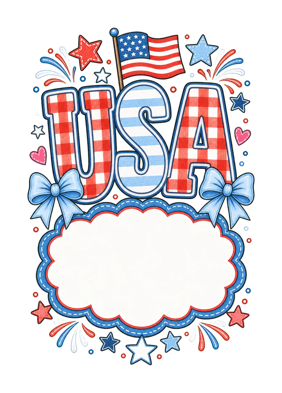 Independence Name Plate American Design Kids Variation E
