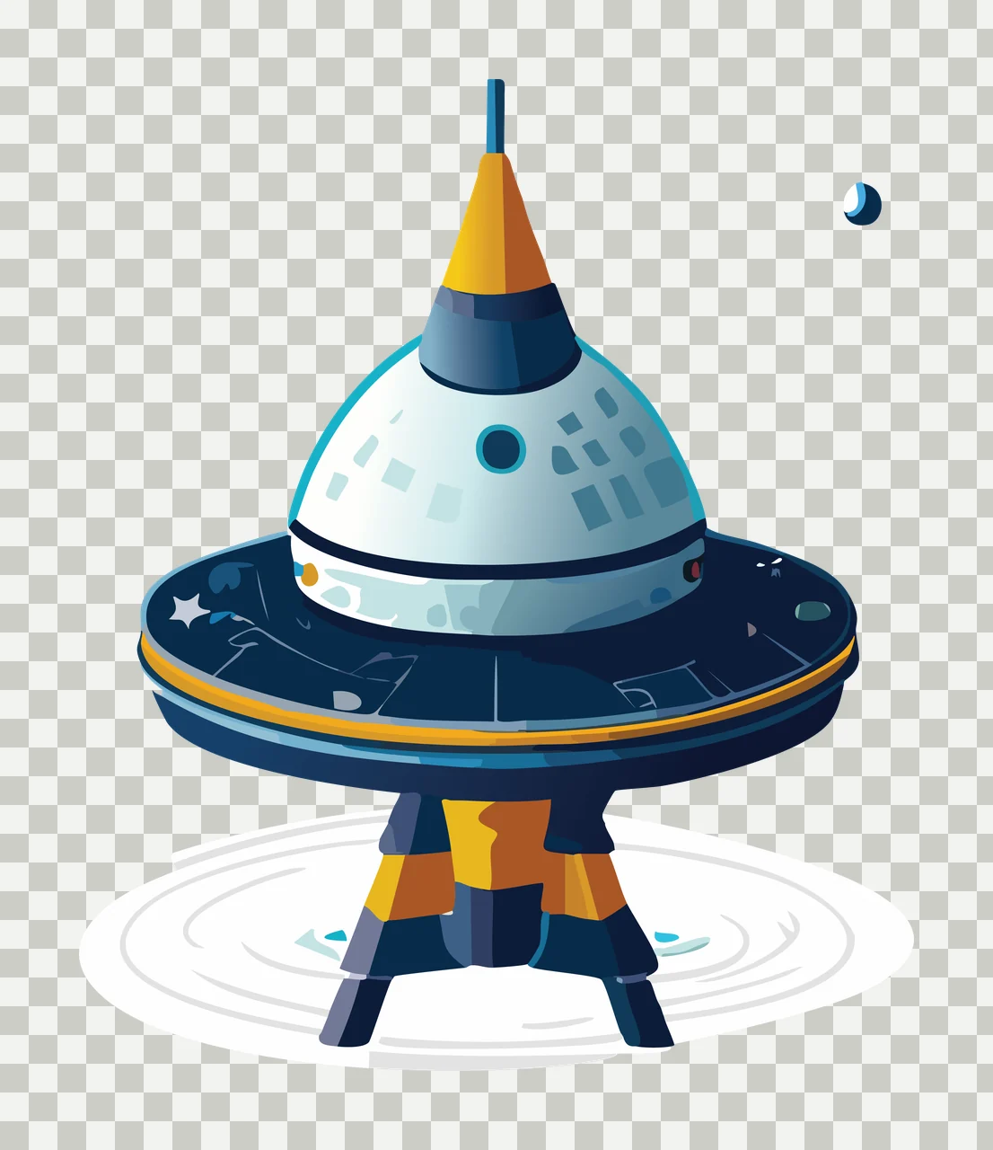 Dome Structure With Surrounding Circle tower technical black transparency and detail preview thumbnail
