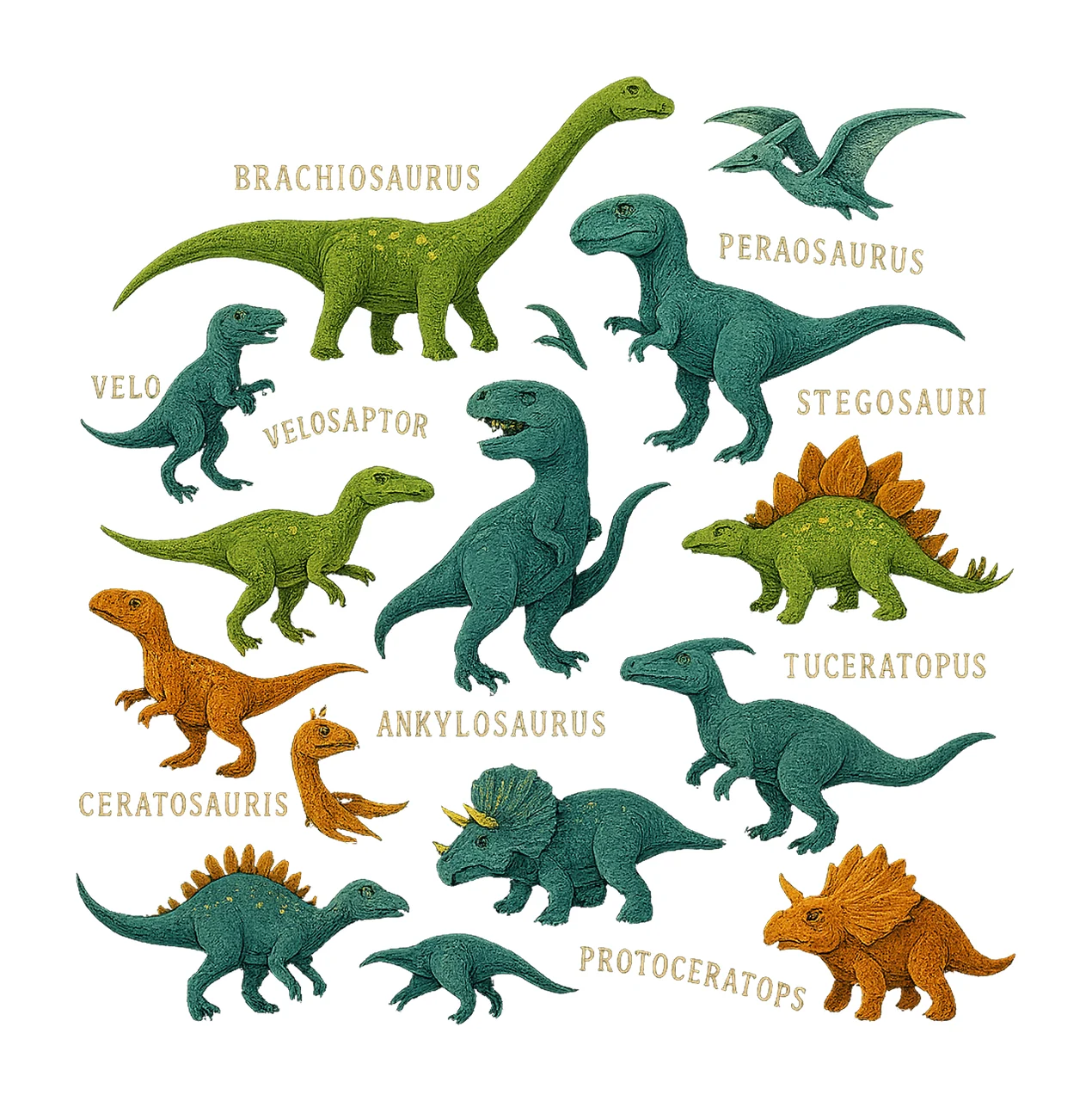 Dinosaurs Sublimation Design DTF DTG Dinosaur Artwork Kids