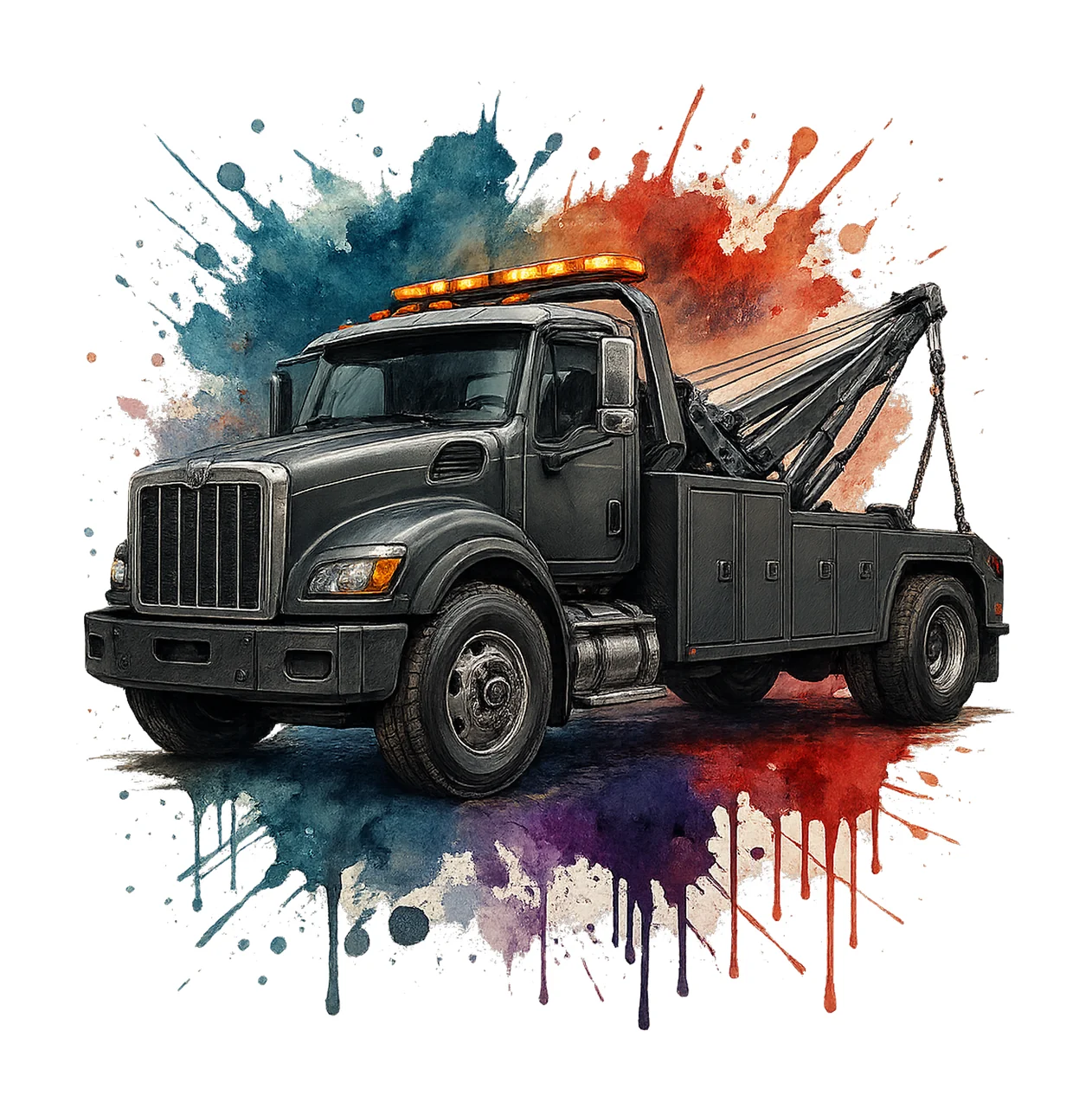 Towing Truck Sublimation Design Tow Truck Logo Truck Driver