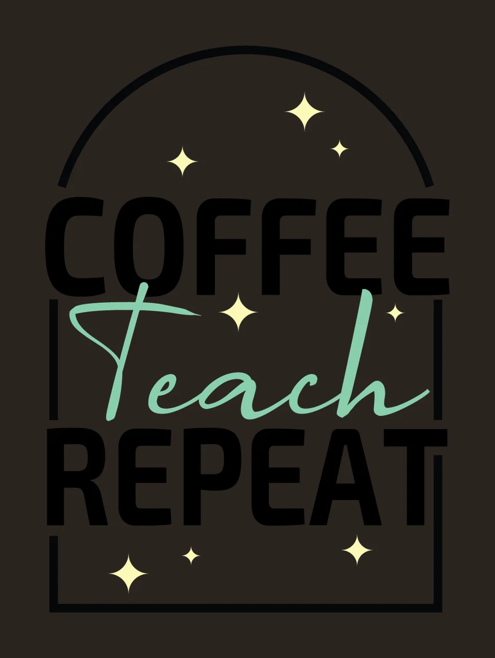 Can Glass Wrap Coffee Teach Repeat Arched Frame arch stars contrast preview thumbnail