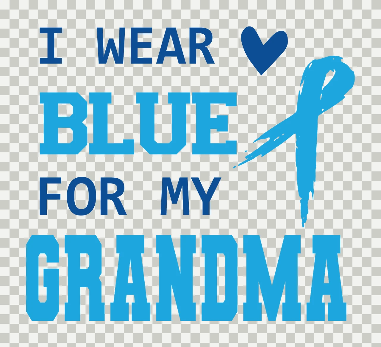 Blue Awareness Ribbon Support With Heart transparency and detail preview thumbnail
