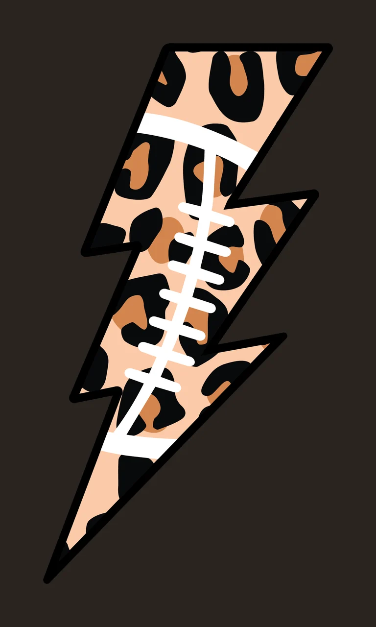 Bolt Lightning Shape With Leopard Pattern black white symbol contrast preview thumbnail