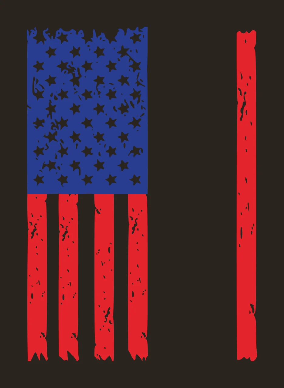 Flag Distressed Vertical Graphic With A Single Stripe stars contrast preview thumbnail