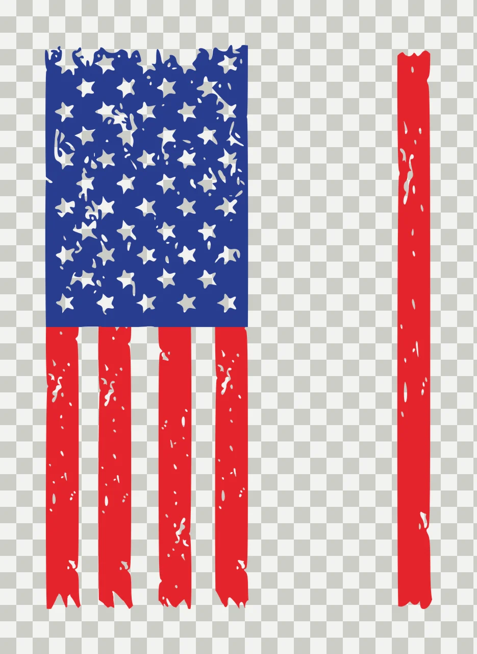 Flag Distressed Vertical Graphic With A Single Stripe stars transparency and detail preview thumbnail