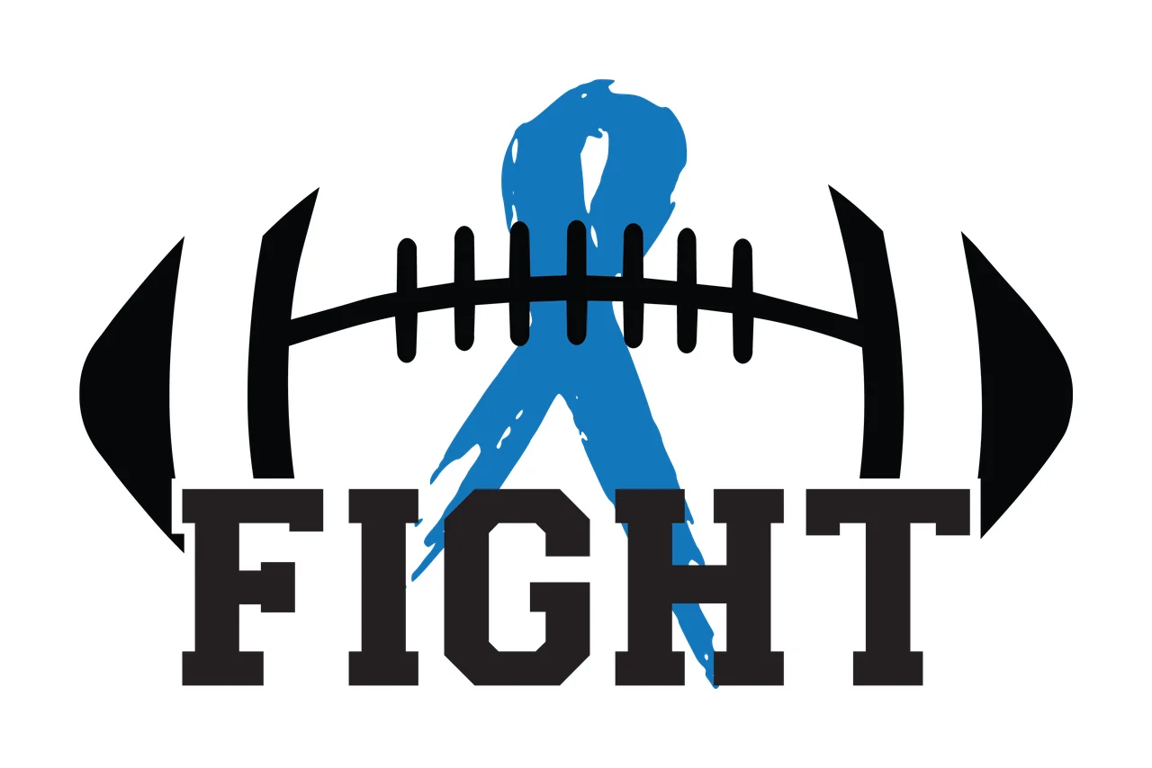 Ribbon Fight Typography With Text And Football Lines
