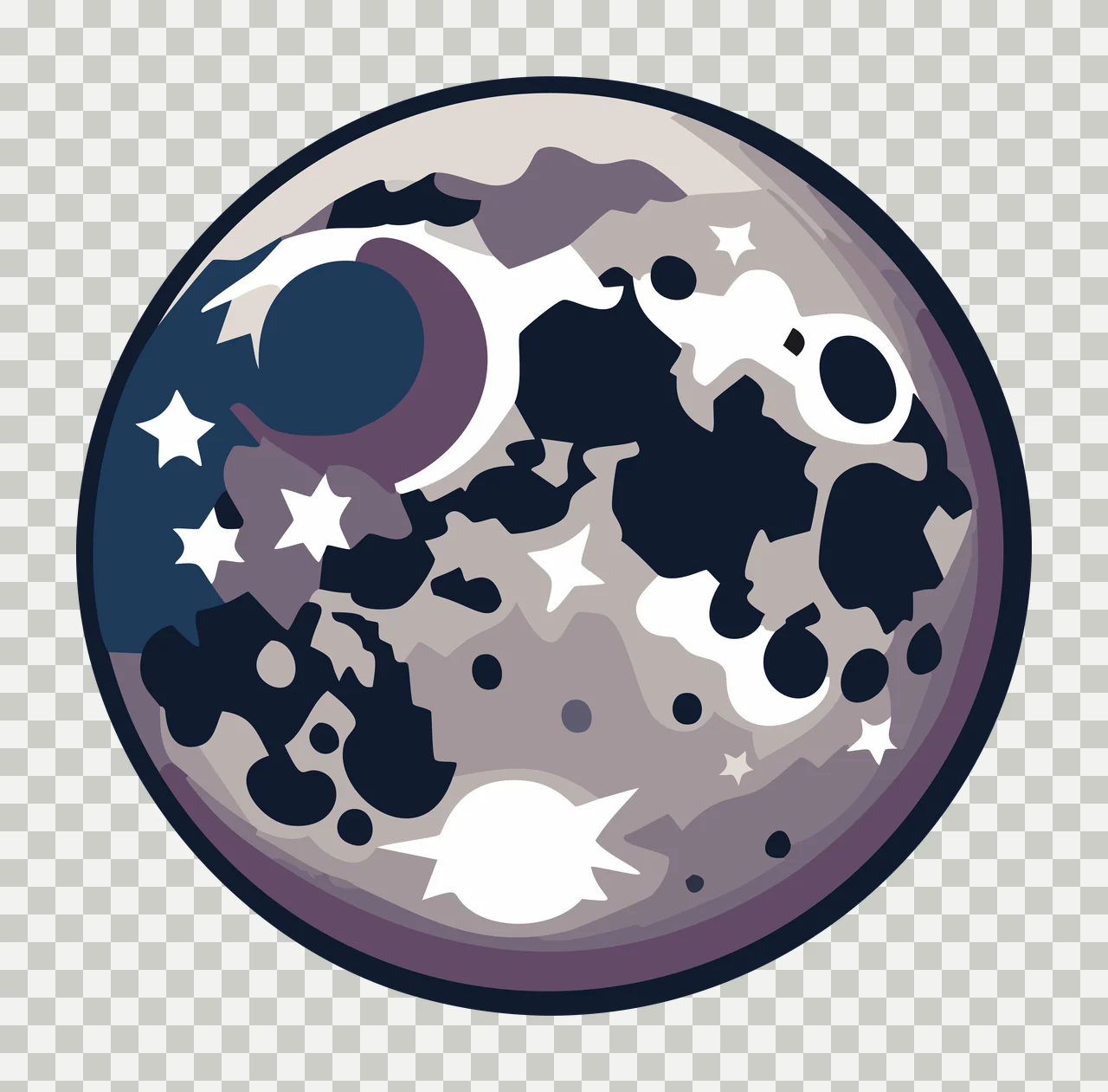 Solid Black Circle Centered Graphic geometric plain shape round transparency and detail preview thumbnail