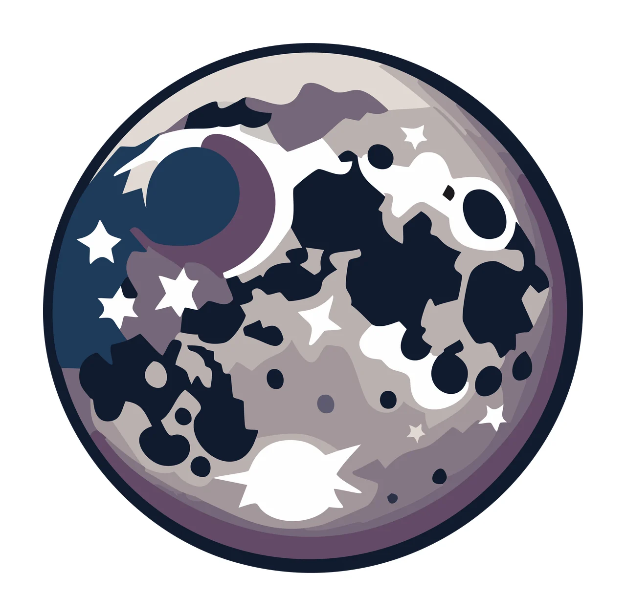 Solid Black Circle Centered Graphic geometric plain shape round
