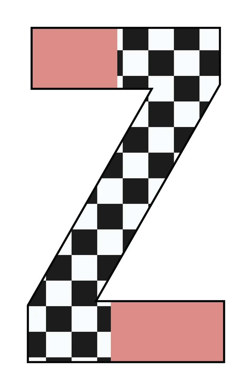 Can Glass Wrap Z Letter Pattern With Checkerboard