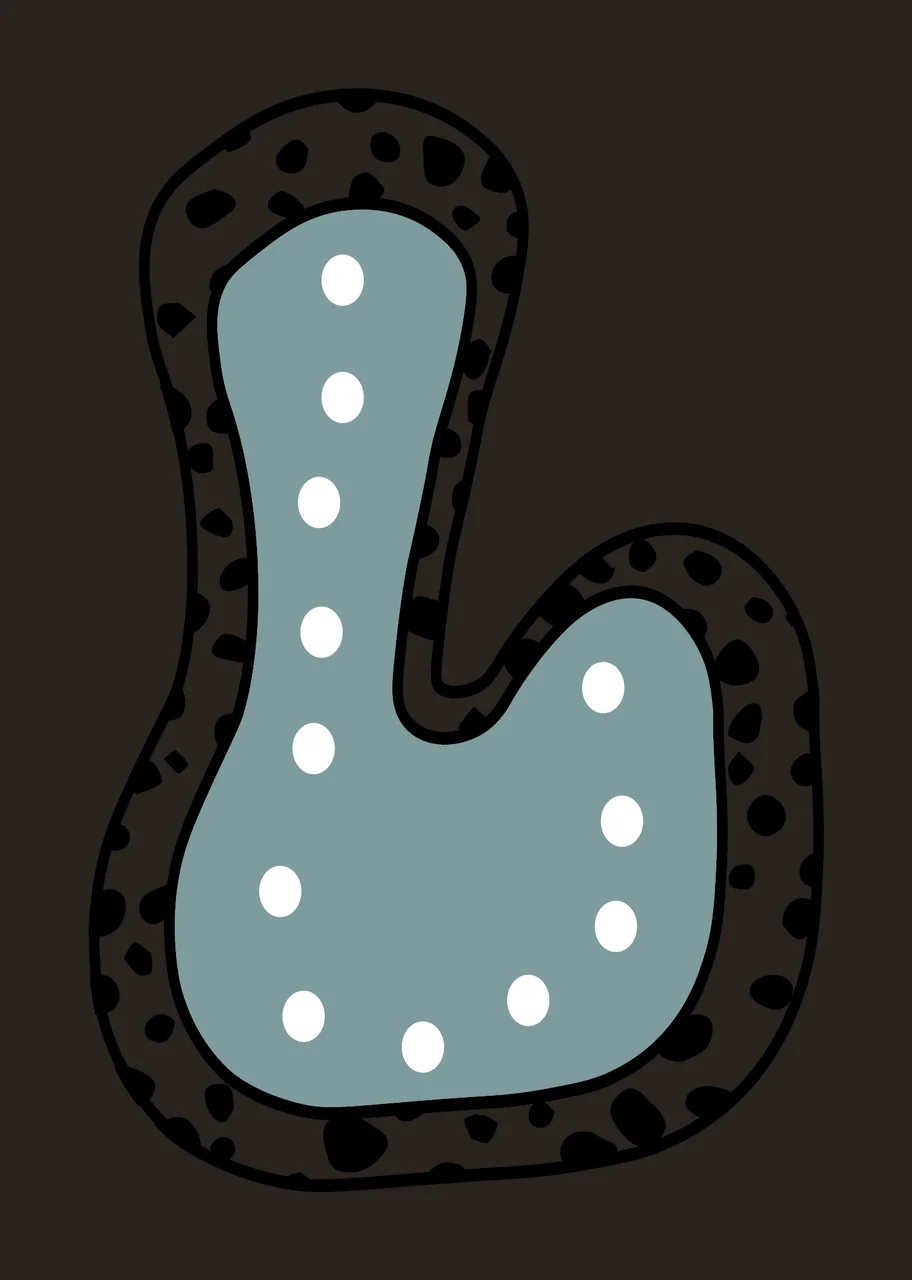 Dalmatian Dots Font Race Doodle Character 02 racing checkered flag contrast preview thumbnail