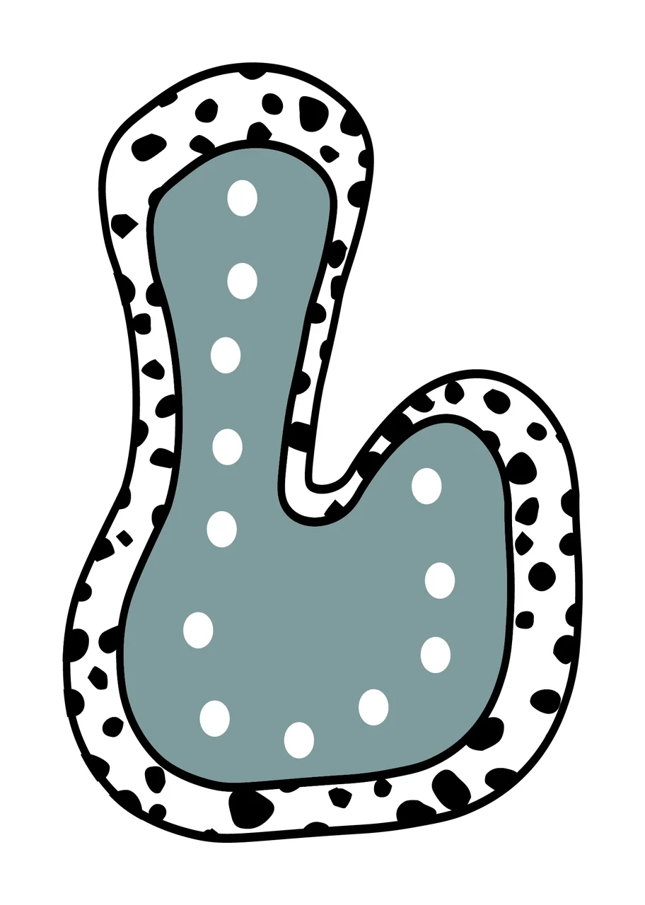 Dalmatian Dots Font Race Doodle Character 02 racing checkered flag