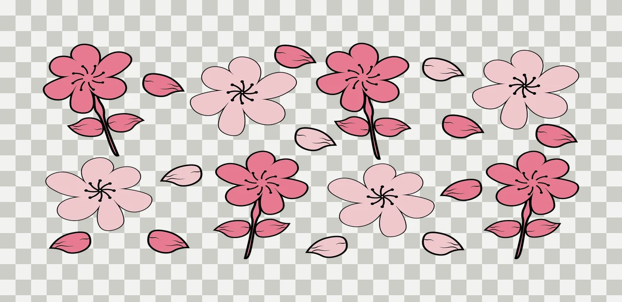 Can Glass Wrap Black Floral Silhouettes With Scattered flowers transparency and detail preview thumbnail