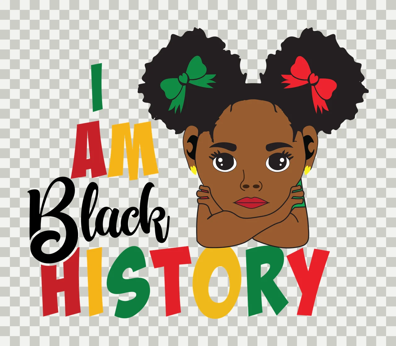 I Am A Black History Head Silhouette hair typography graphics transparency and detail preview thumbnail