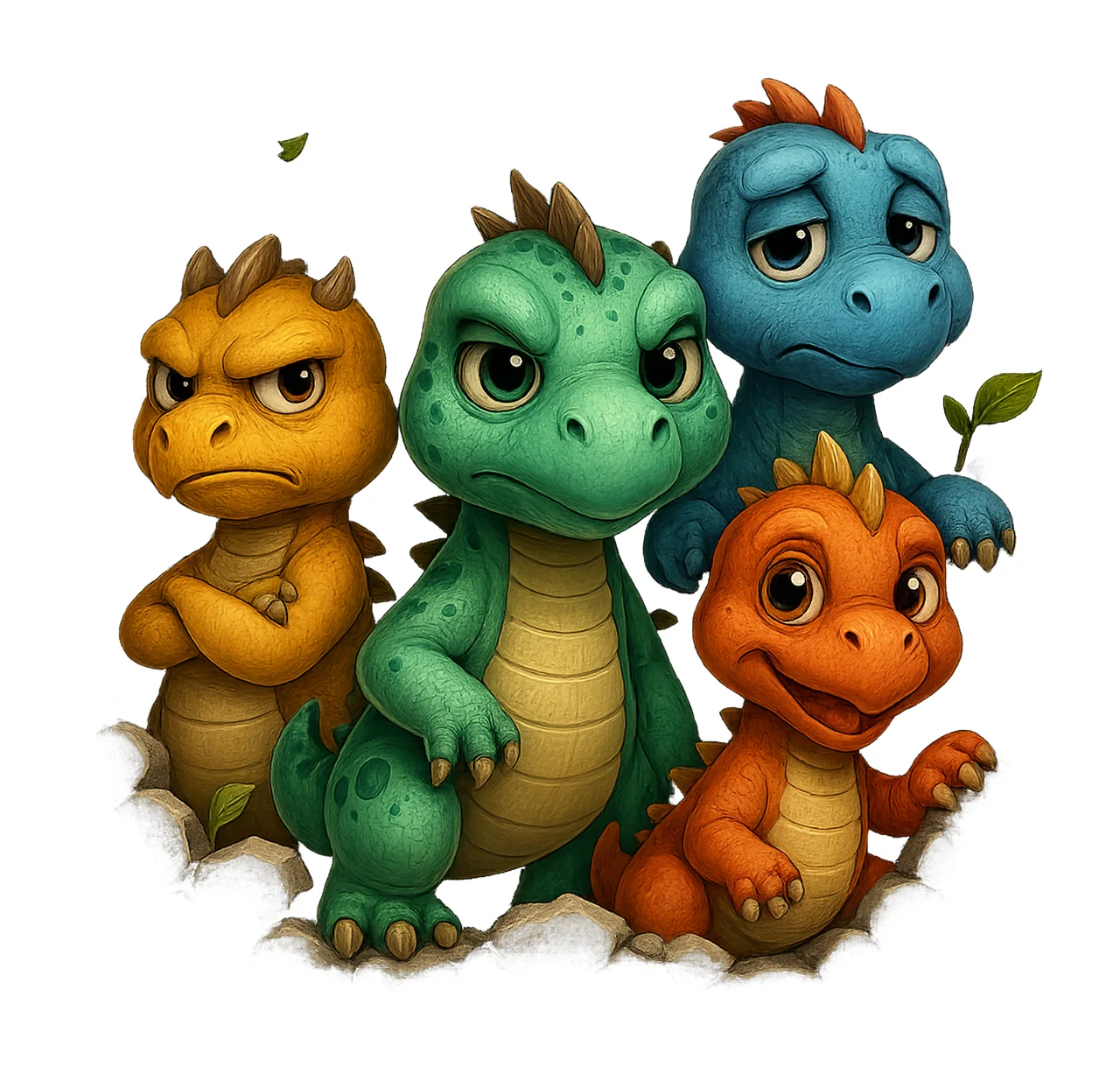 3D Dinosaur Colorful Kids Sublimation Design Cute Dino