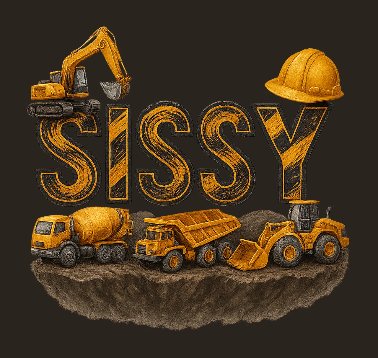 Sissy construction birthday racing sublimation design contrast preview thumbnail