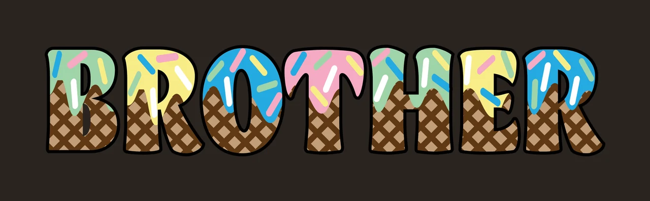 Brother Waffle Pattern Textured Text stationary letters typography contrast preview thumbnail