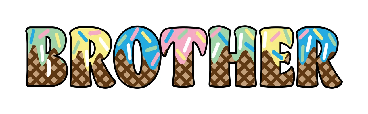 Brother Waffle Pattern Textured Text stationary letters typography