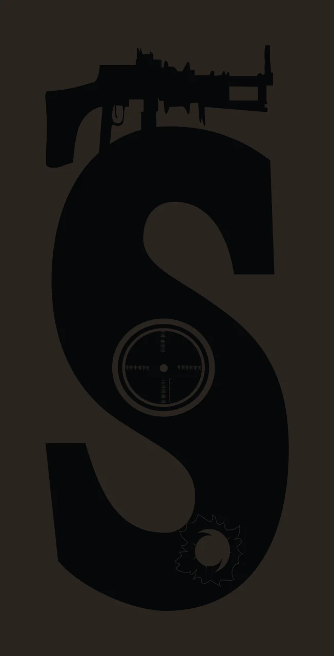 Gun Alphabet Character 09 scalable logo design icon contrast preview thumbnail