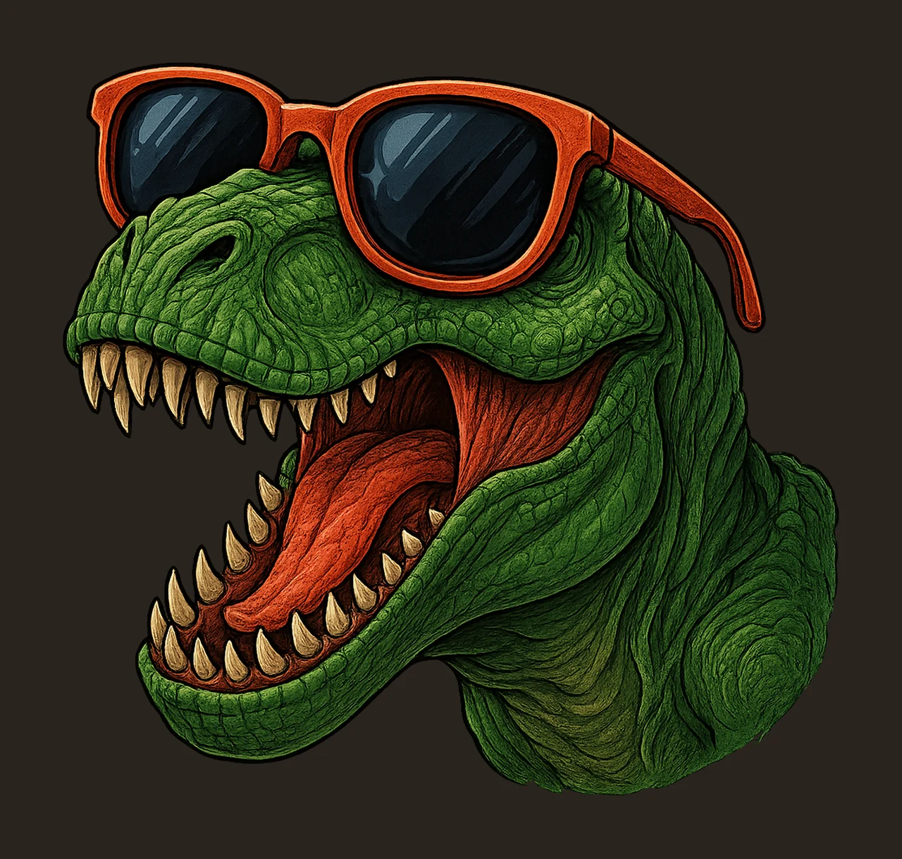 Dinosaur with Sunglasses Sublimation Cool Dino Artwork Fun contrast preview thumbnail