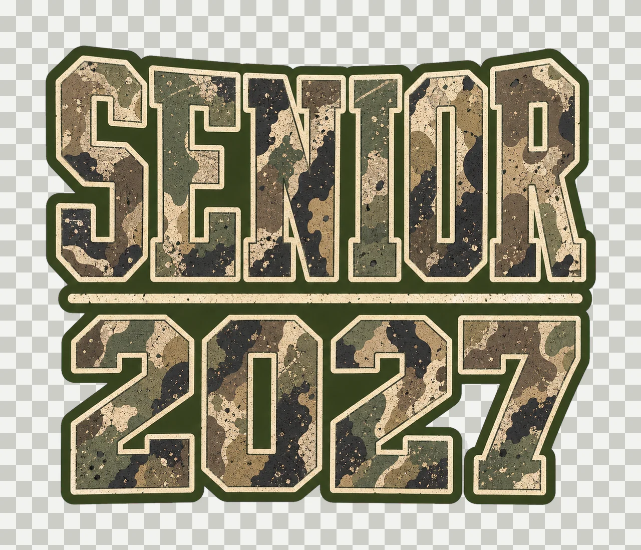 Senior 2027 Camo Graduation bundle 04 transparency and detail preview thumbnail