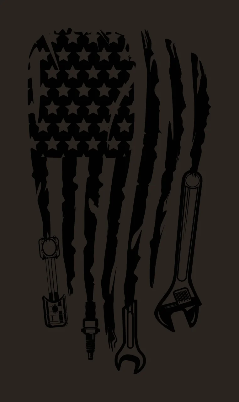 Mechanic American Flag Tool Mechanics Silhouette distressed contrast preview thumbnail
