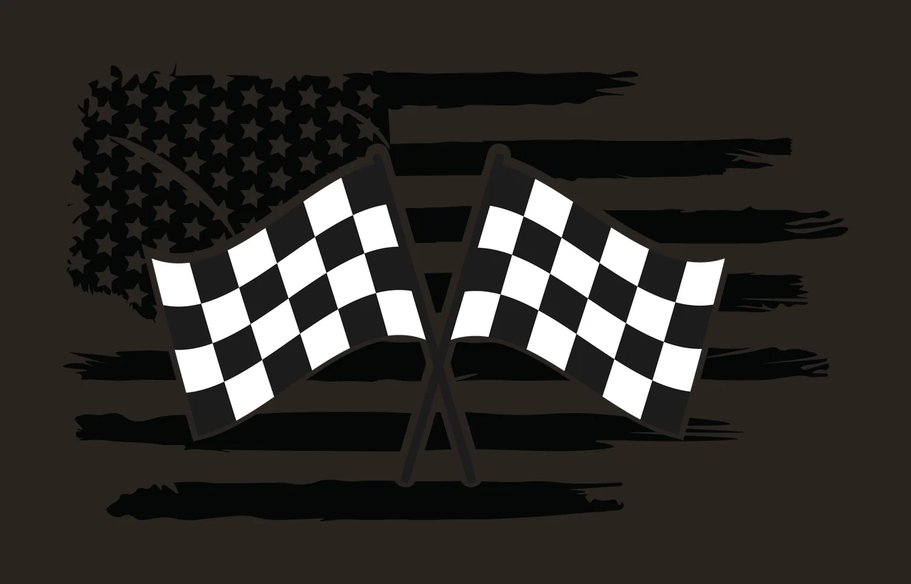 Flag Two Crossed Flags Over A Horizontal Distressed stars Variation contrast preview thumbnail