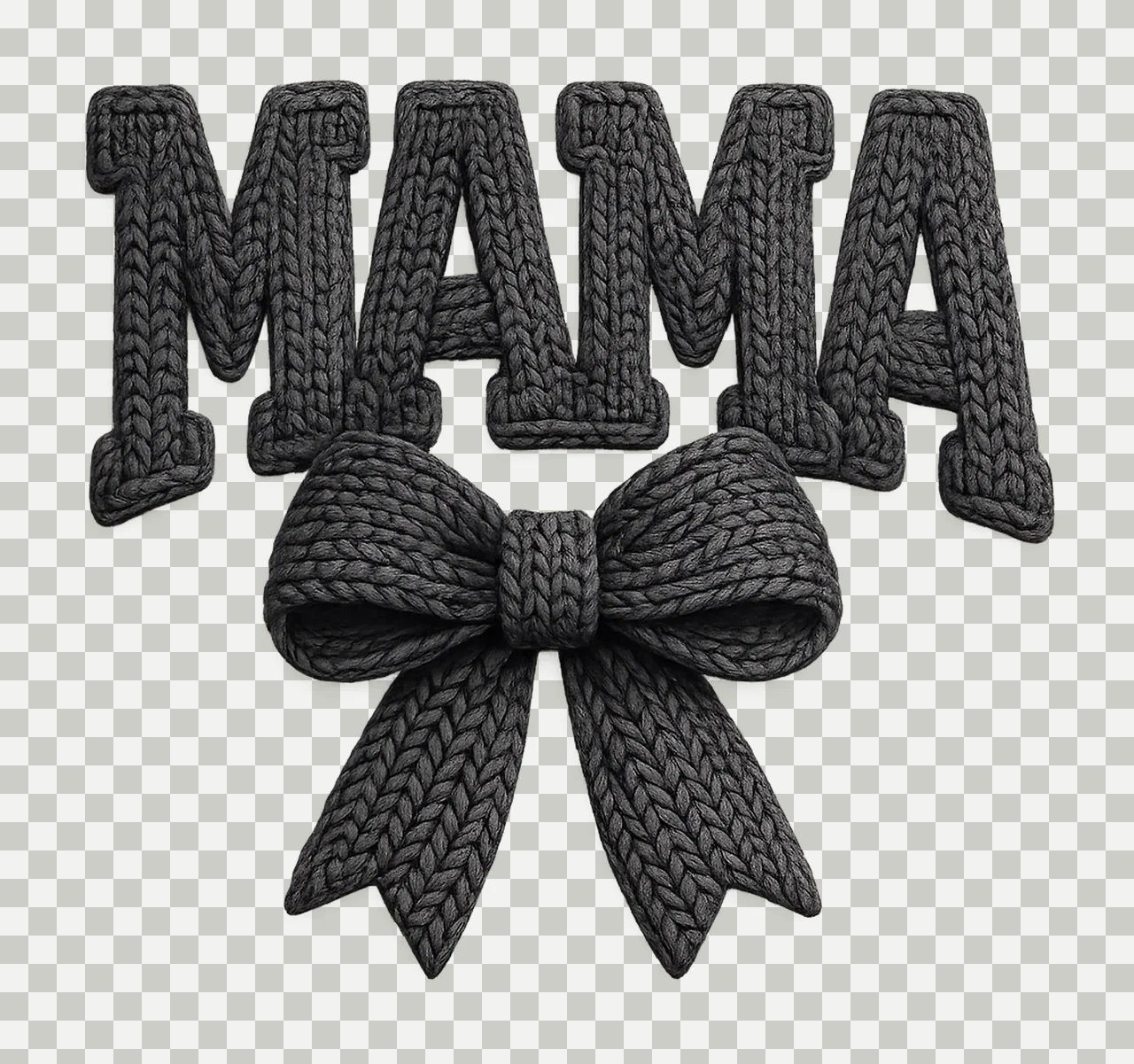 Coquette Mama latch hook yarn faux style cozy Variation B transparency and detail preview thumbnail