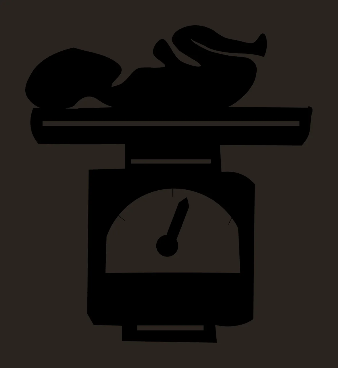 Baby Scale Weighing With And Needle In Black contrast preview thumbnail