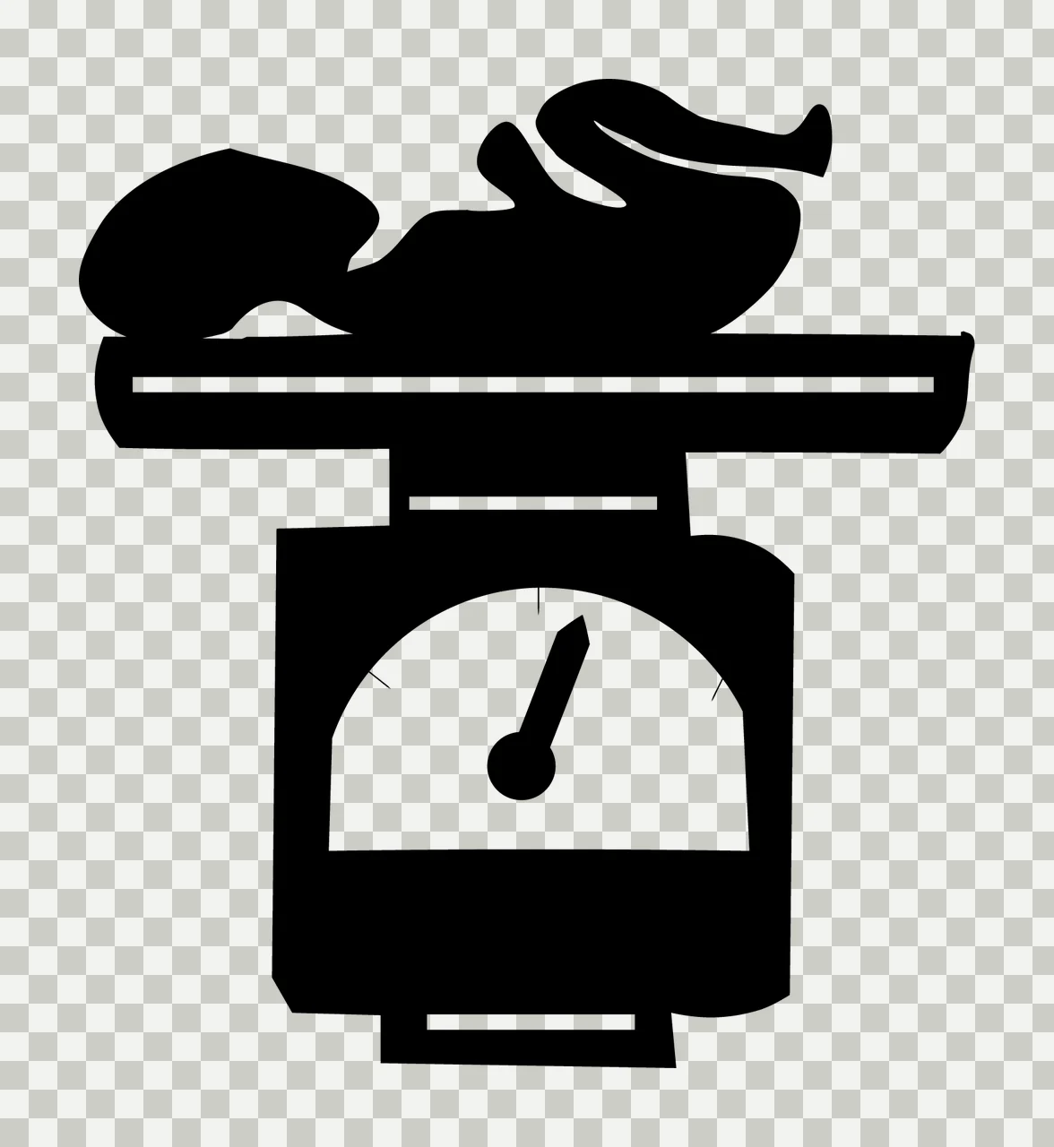 Baby Scale Weighing With And Needle In Black transparency and detail preview thumbnail