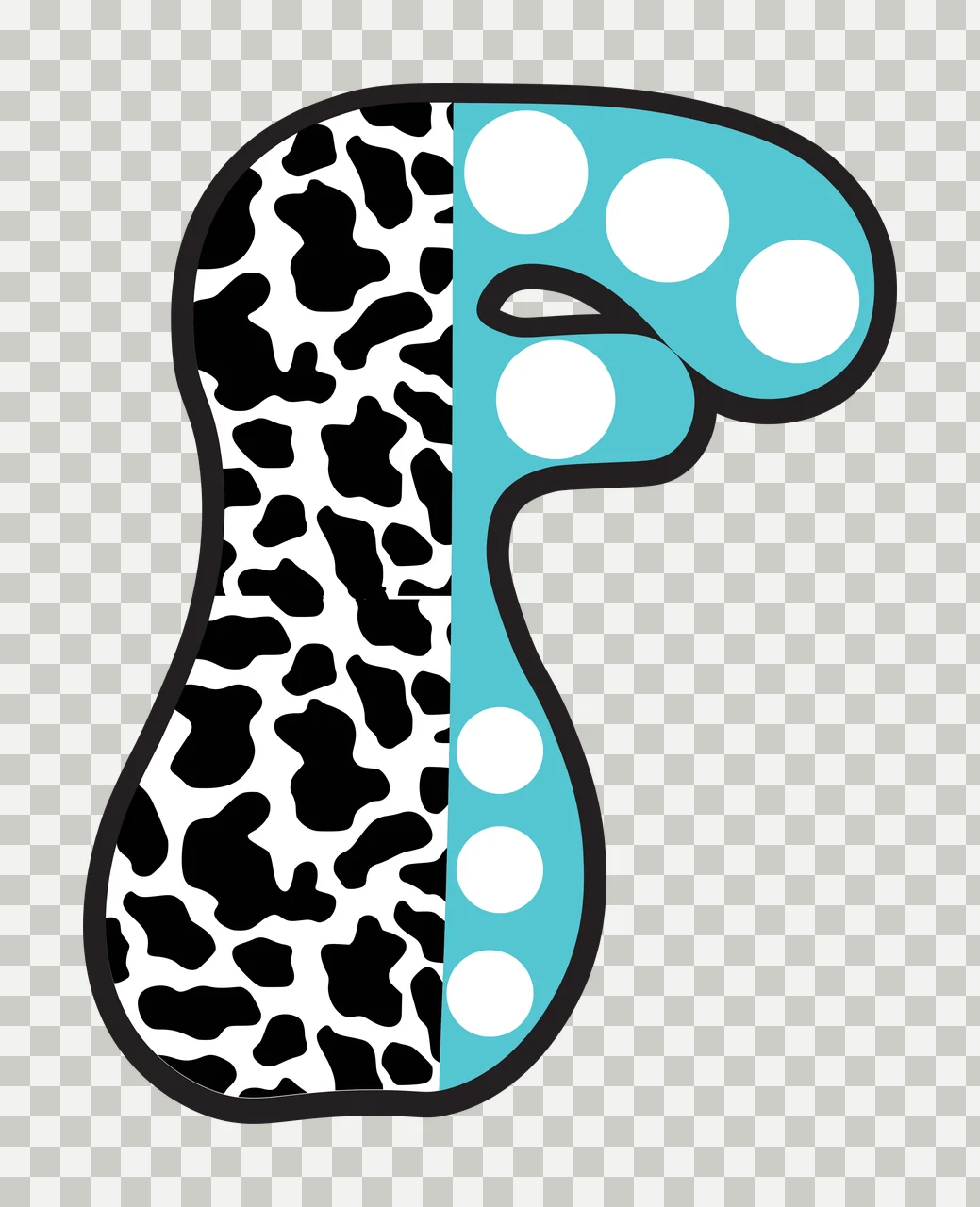 Half Cow Bright Font Dalmatian Race Doodle Leopard Character 33 racing transparency and detail preview thumbnail