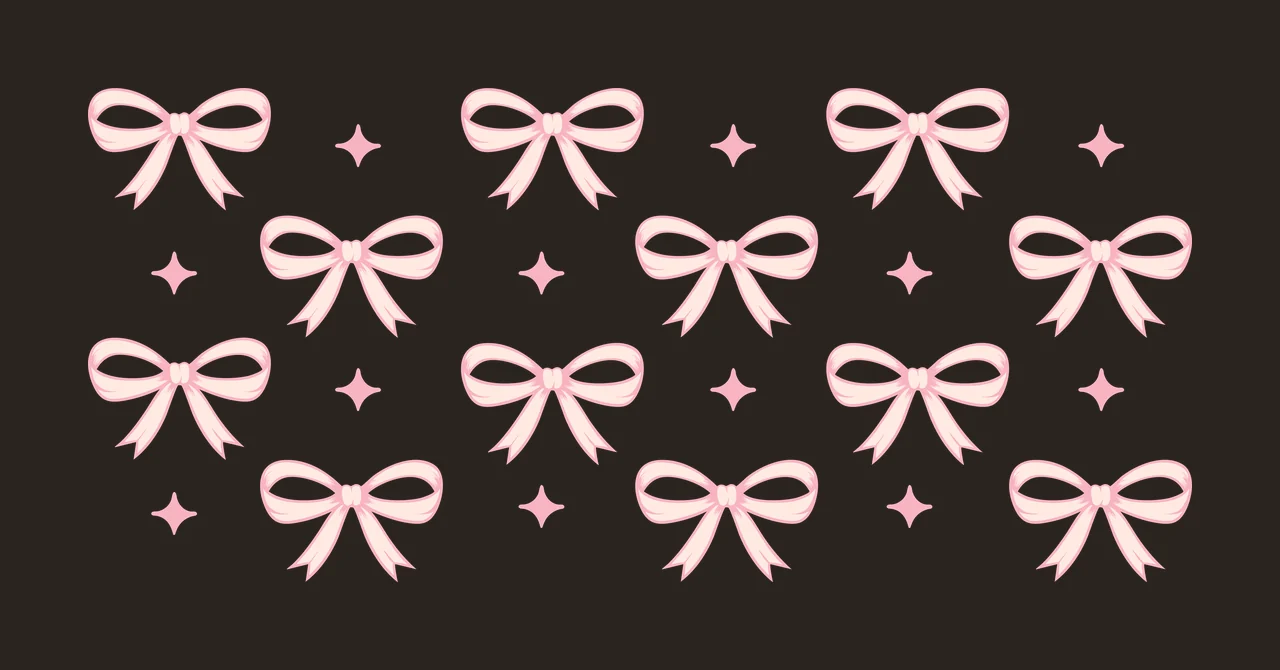 Can Glass Wrap Repeating Bows And Stars Pattern bow star silhouette contrast preview thumbnail