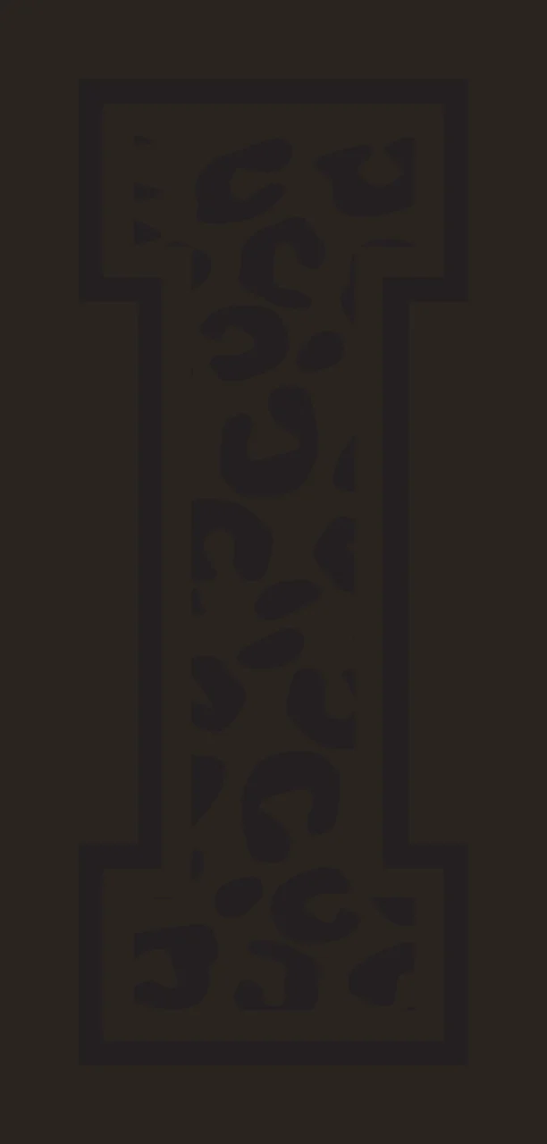 Black Varsity Half Font Leopard Character 33 print animal cheetah contrast preview thumbnail