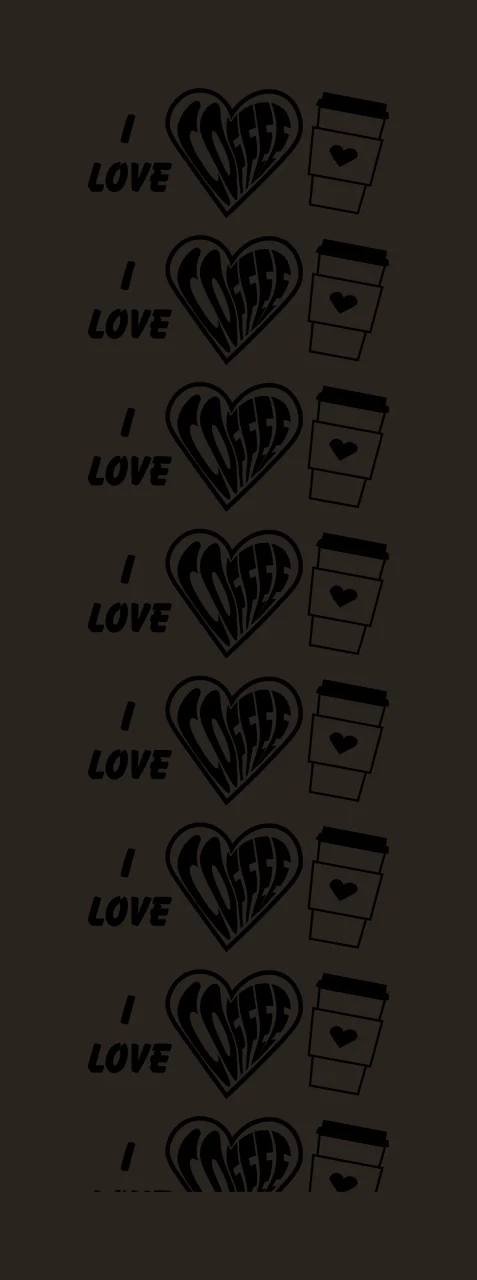 Heart And Cup motif pattern black white background beverage contrast preview thumbnail