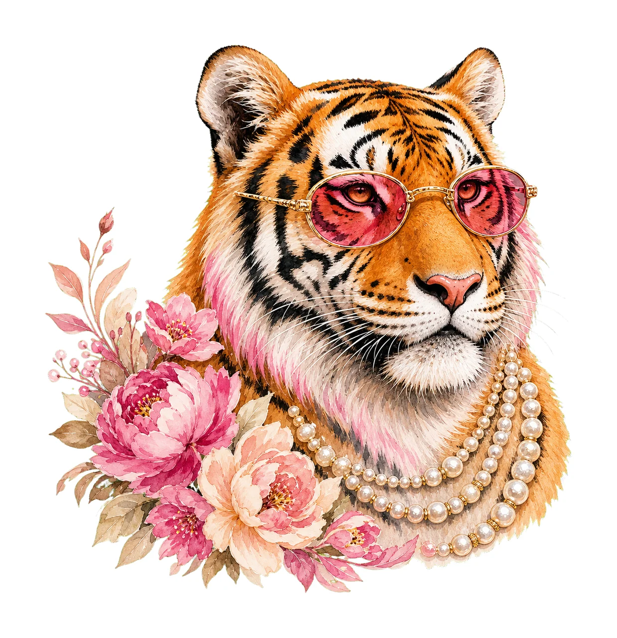 Glam Tiger Preppy Tiger Bling Design Everyday Variation A