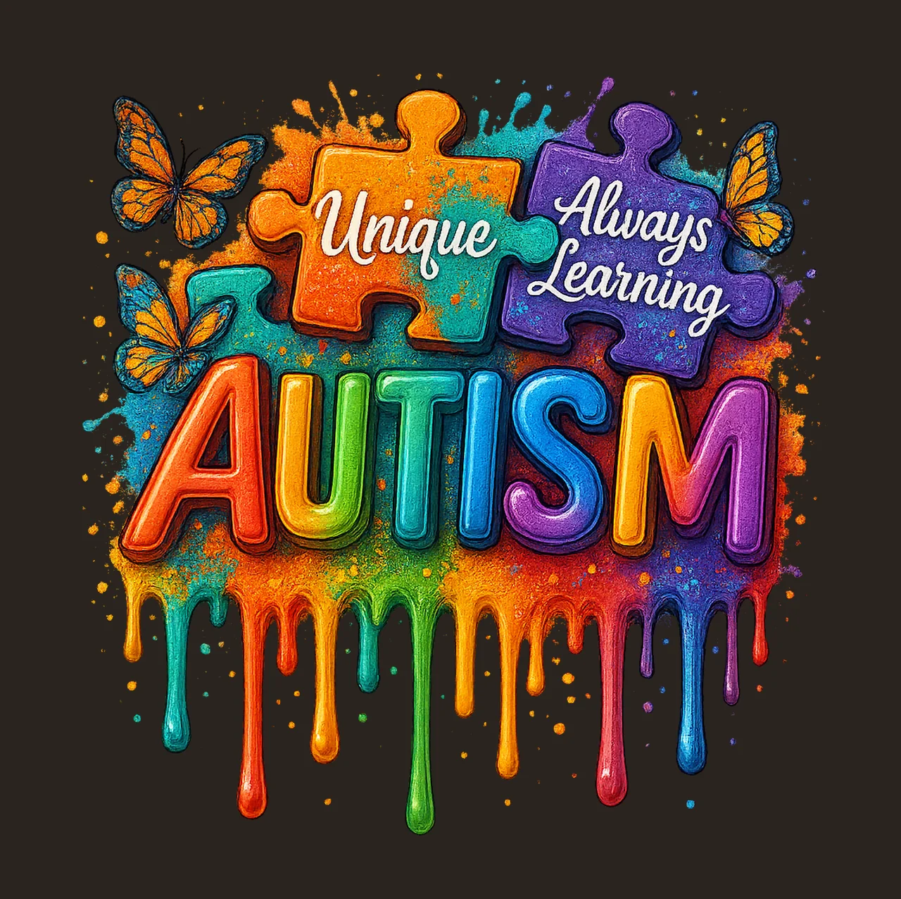 Autism Awareness Inspirational Sublimation Creative Support contrast preview thumbnail