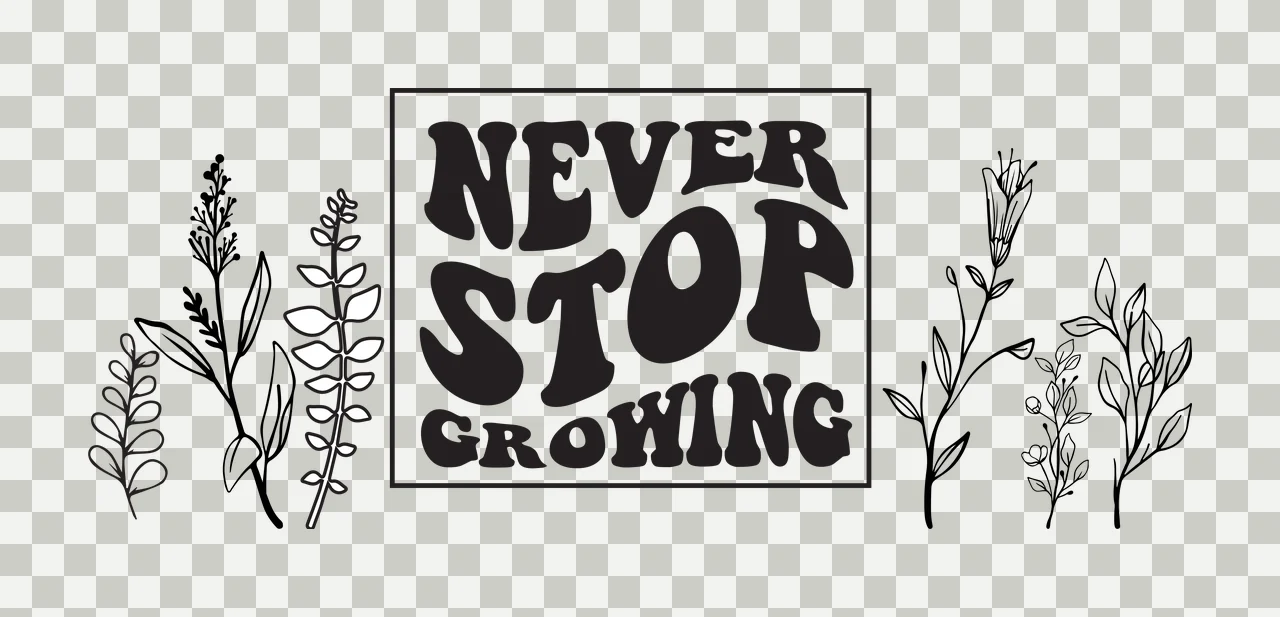 Can Glass Wrap Never Stop Growing Typography plants flowers transparency and detail preview thumbnail