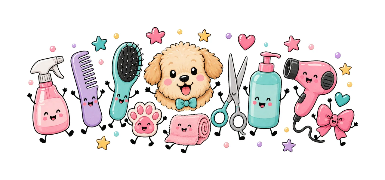 Dog Groomer Pet Groomer Design Doodle Style Dog Variation A