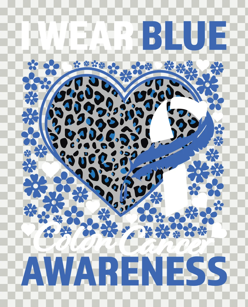 Colon Cancer awareness ribbon survivor hope support Variation transparency and detail preview thumbnail
