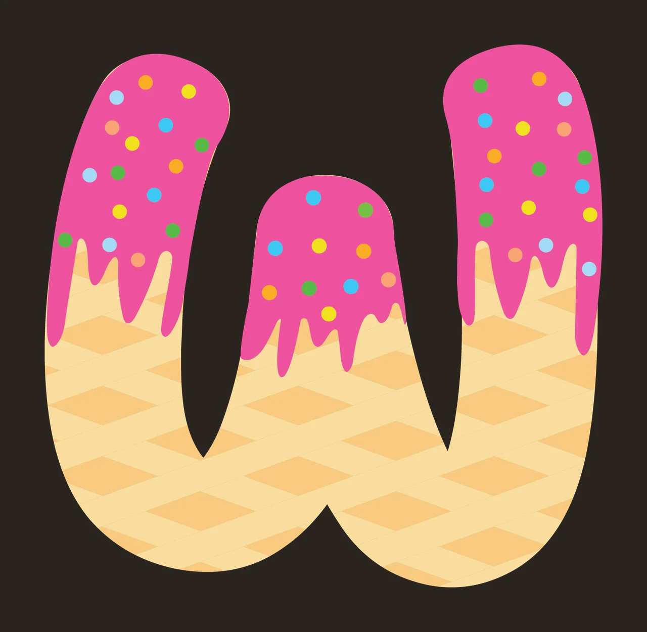 Ice Cream Font Character 14 scalable logo design icon contrast preview thumbnail