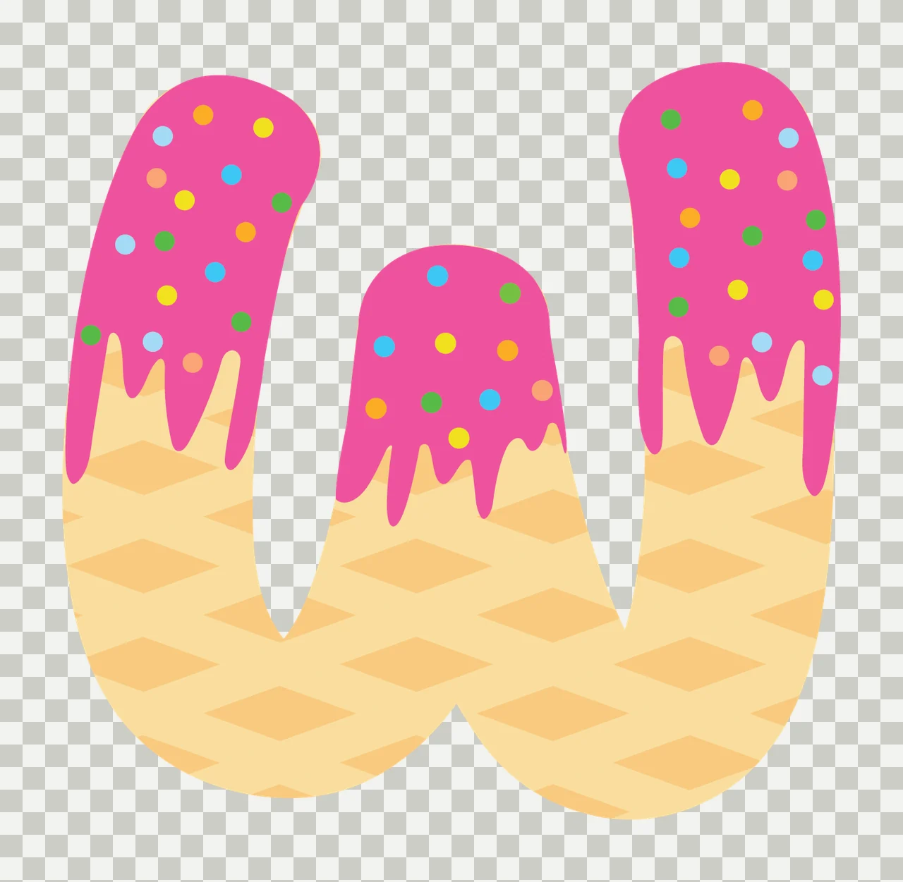 Ice Cream Font Character 14 scalable logo design icon transparency and detail preview thumbnail