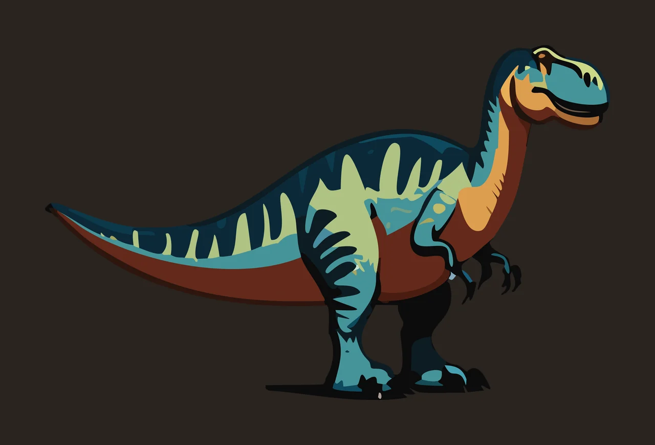 Dinosaur Standing Black Silhouette tail limbs white reptile contrast preview thumbnail