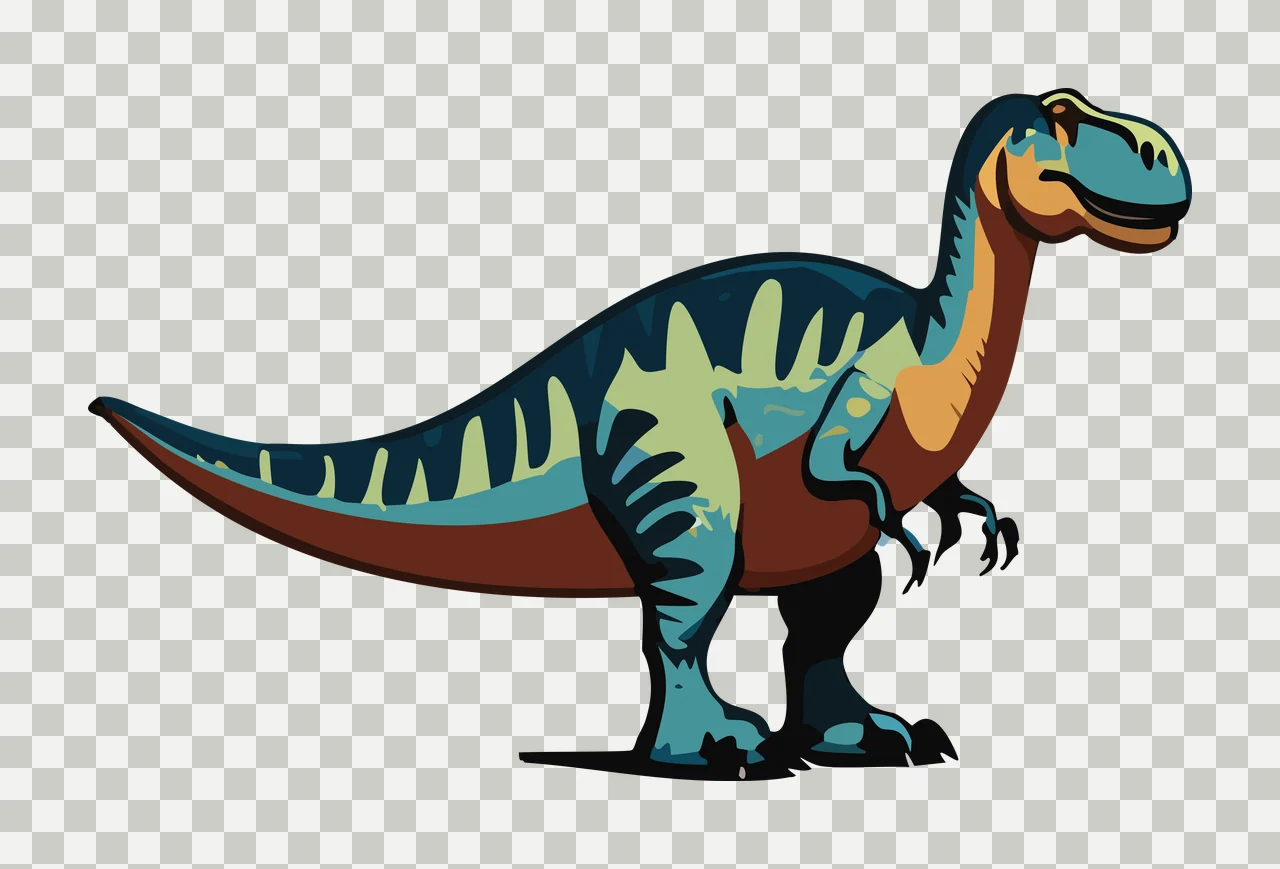 Dinosaur Standing Black Silhouette tail limbs white reptile transparency and detail preview thumbnail