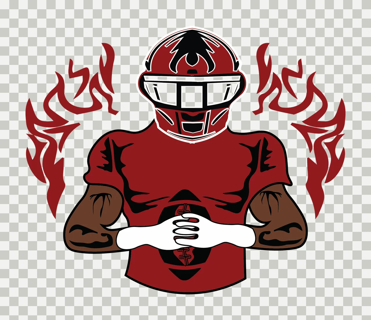 Helmeted Figure With Flames helmet black white plain Variation transparency and detail preview thumbnail