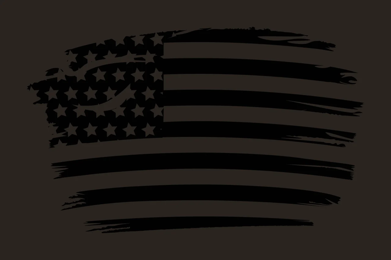 Black Flag Distressed Horizontal American stars stripes plain contrast preview thumbnail