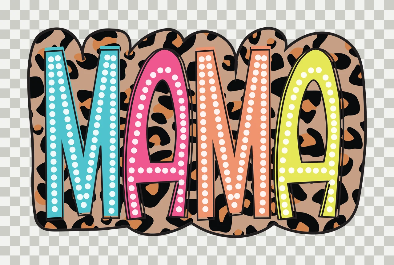 Leopard Print Patterned Black Cloud Shape white pattern 1 F16 56 mama transparency and detail preview thumbnail