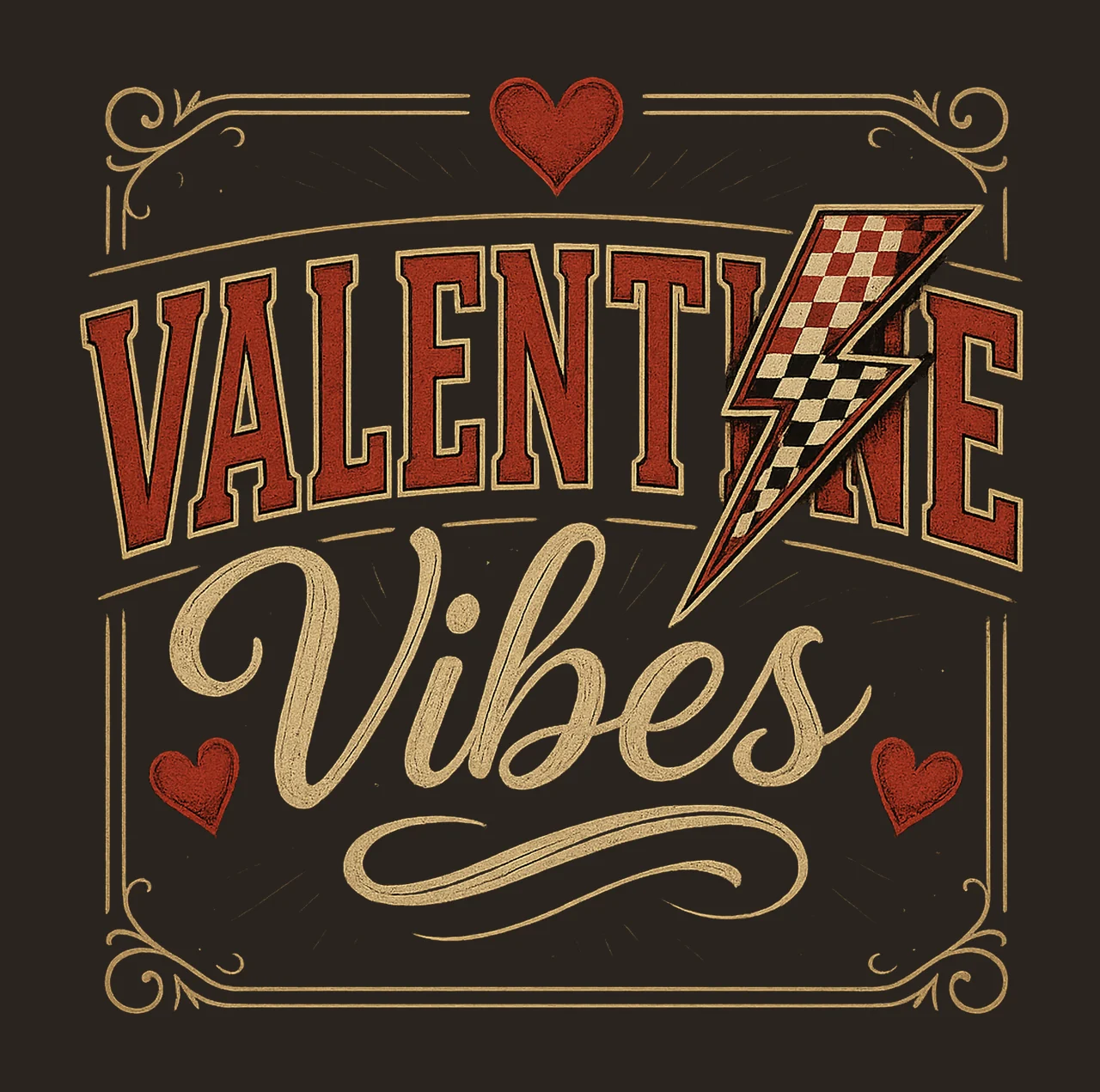 Retro Valentine Vibes Sublimation Design Vintage Love contrast preview thumbnail