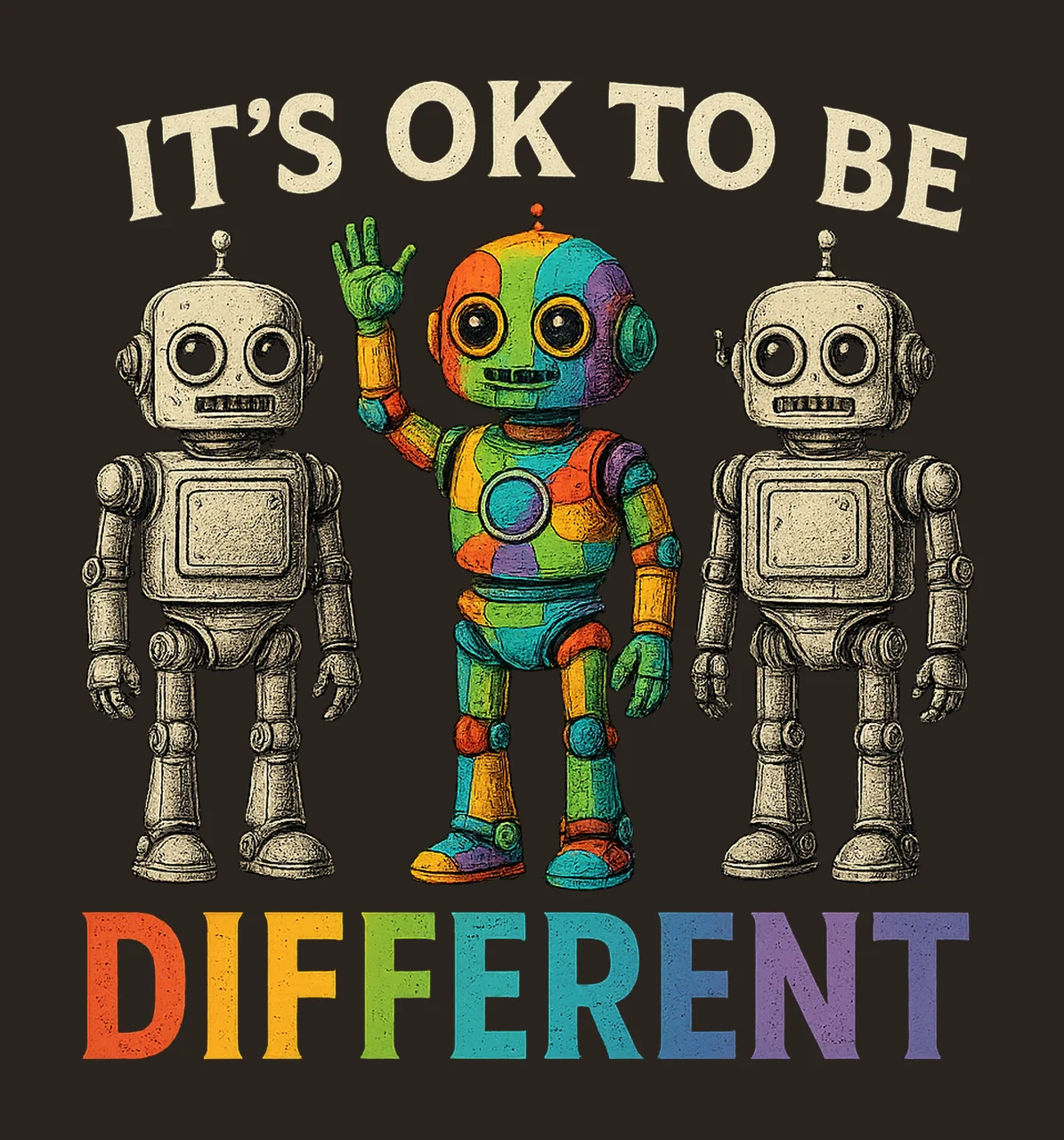 Its OK to Be Different Autism Awareness Skeleton Artwork contrast preview thumbnail