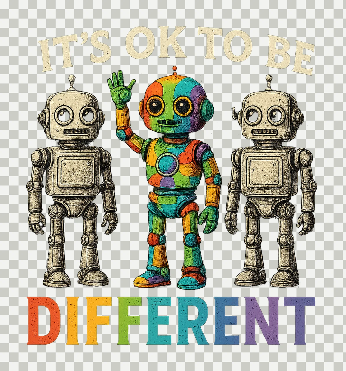 Its OK to Be Different Autism Awareness Skeleton Artwork transparency and detail preview thumbnail