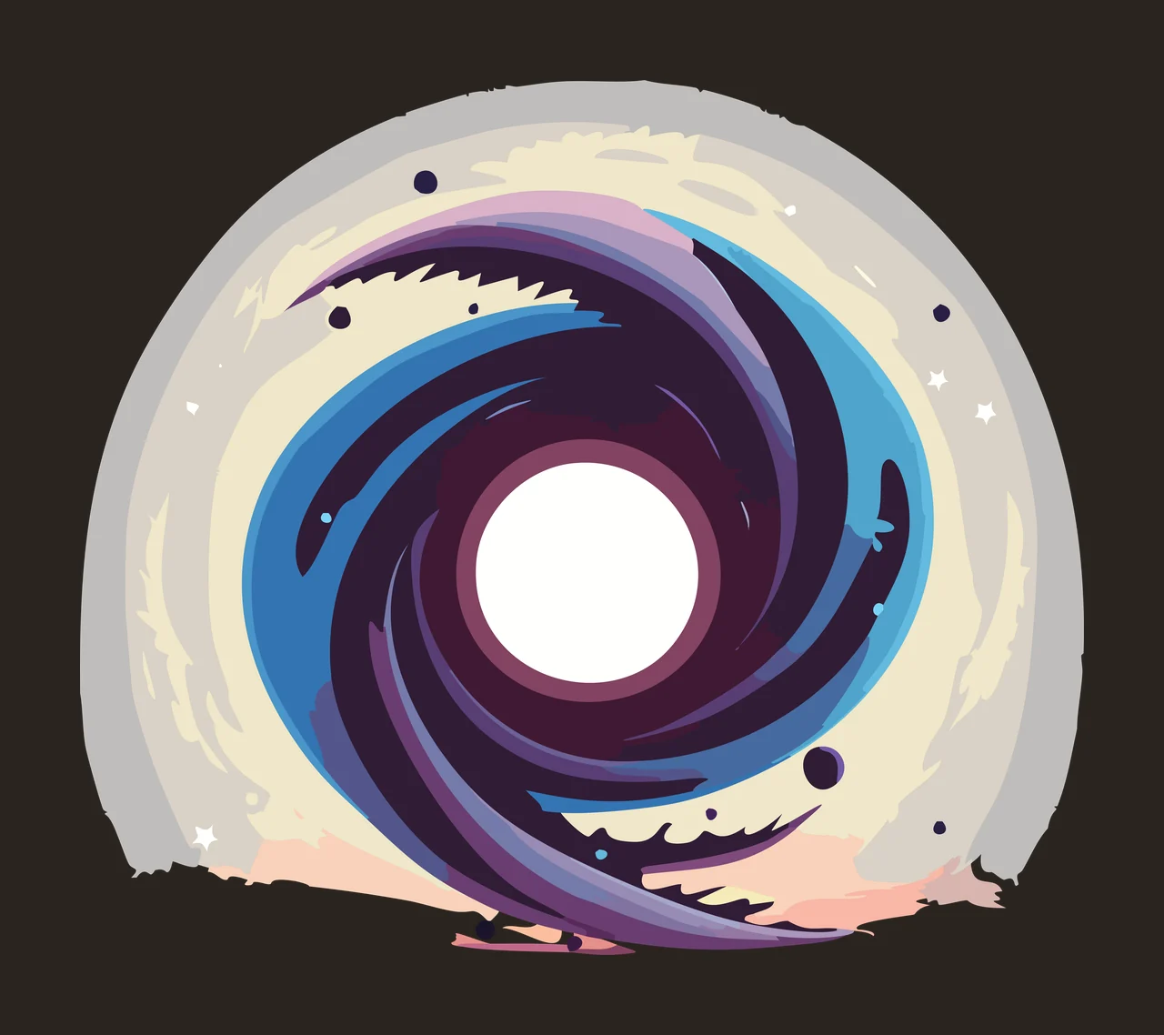 Abstract Black And White Circular Swirl swirling circle line contrast preview thumbnail
